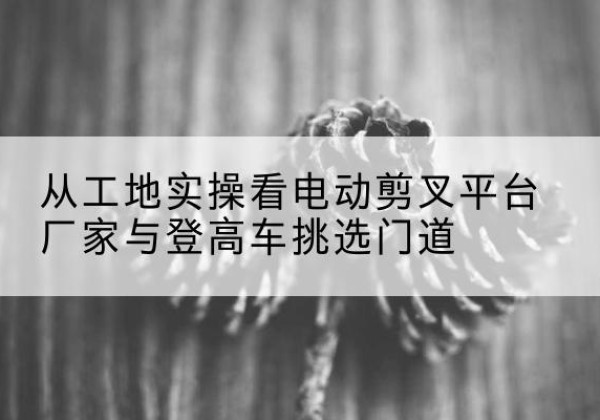 静海区电动剪叉升降平台厂家-从工地实操看电动剪叉平台厂家与登高车挑选门道